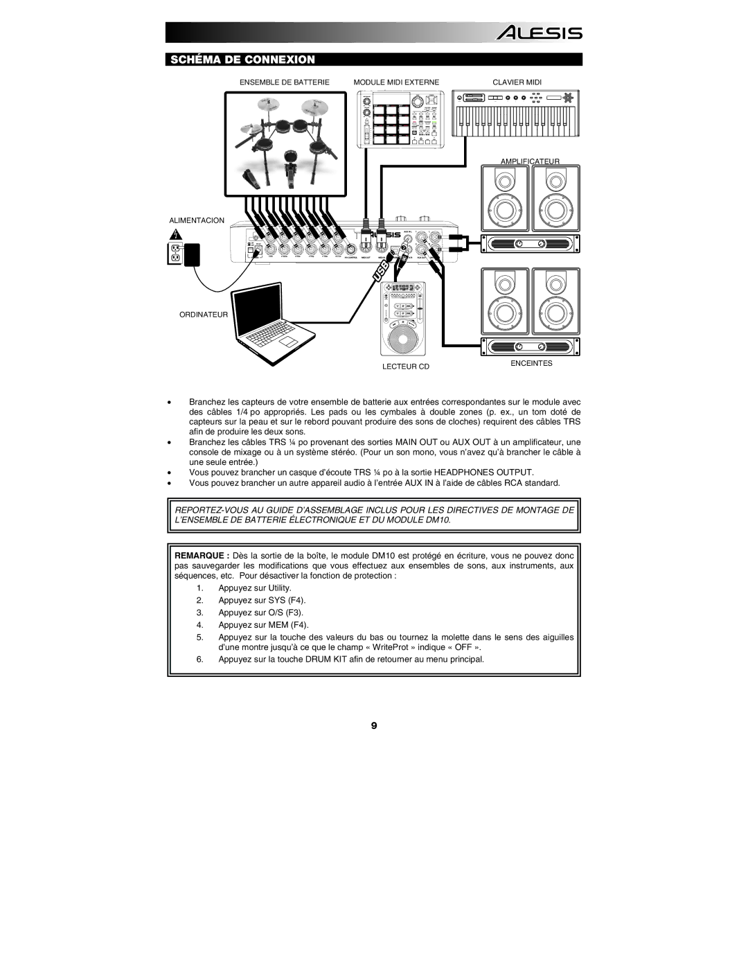 Sonic Alert DM10 quick start Schéma DE Connexion 