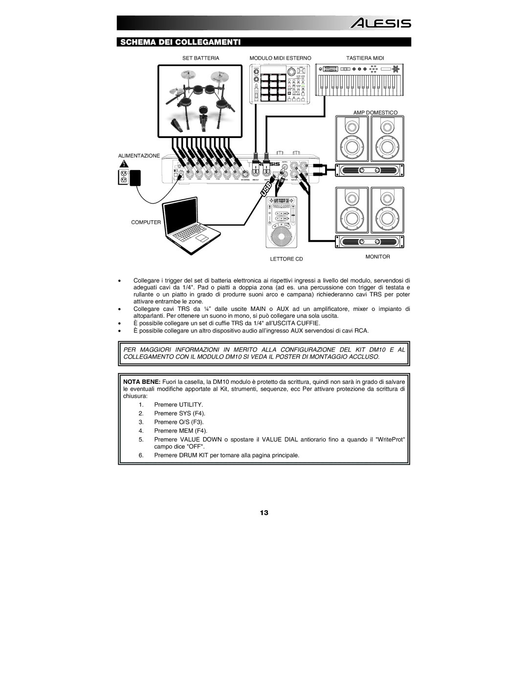 Sonic Alert DM10 quick start Schema DEI Collegamenti 