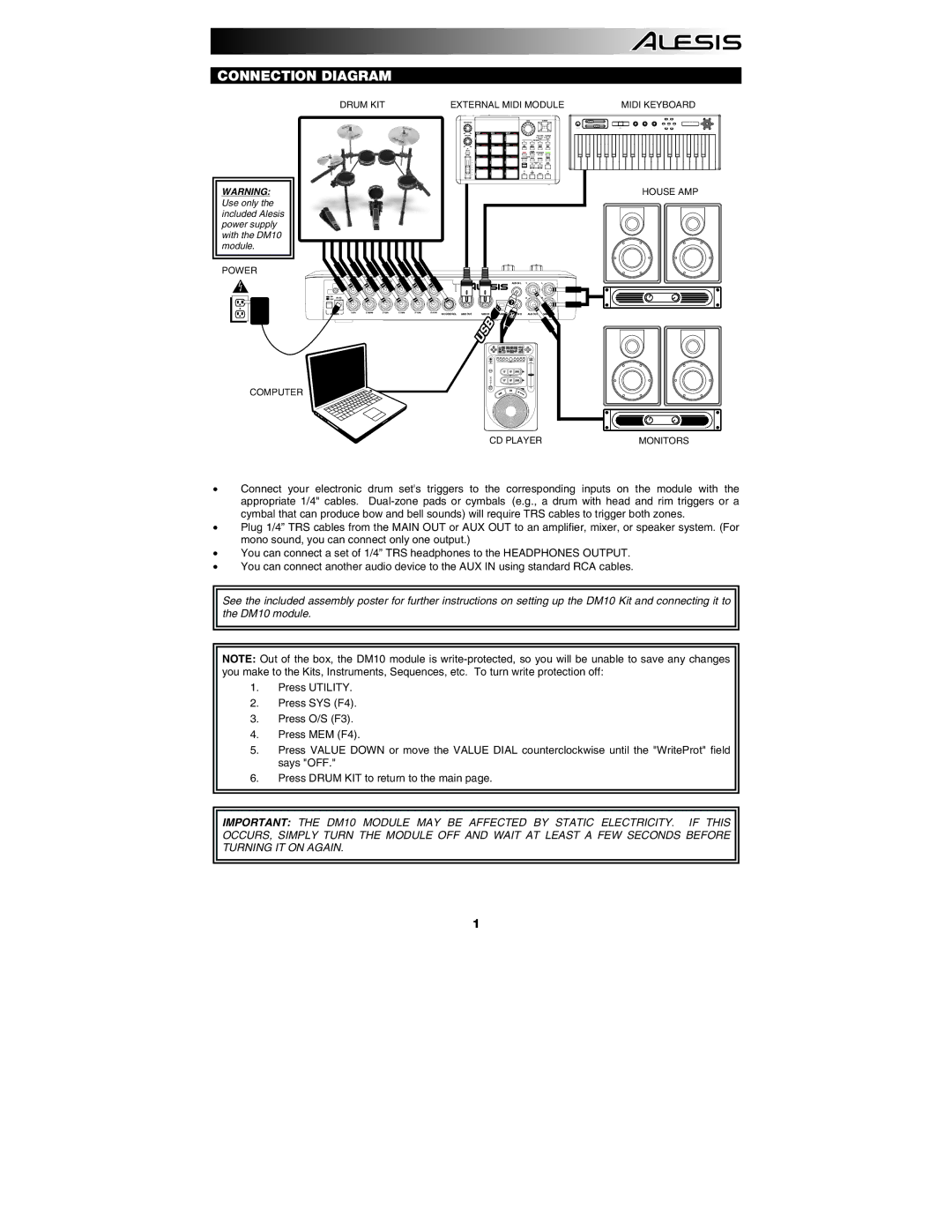 Sonic Alert DM10 quick start Connection Diagram 