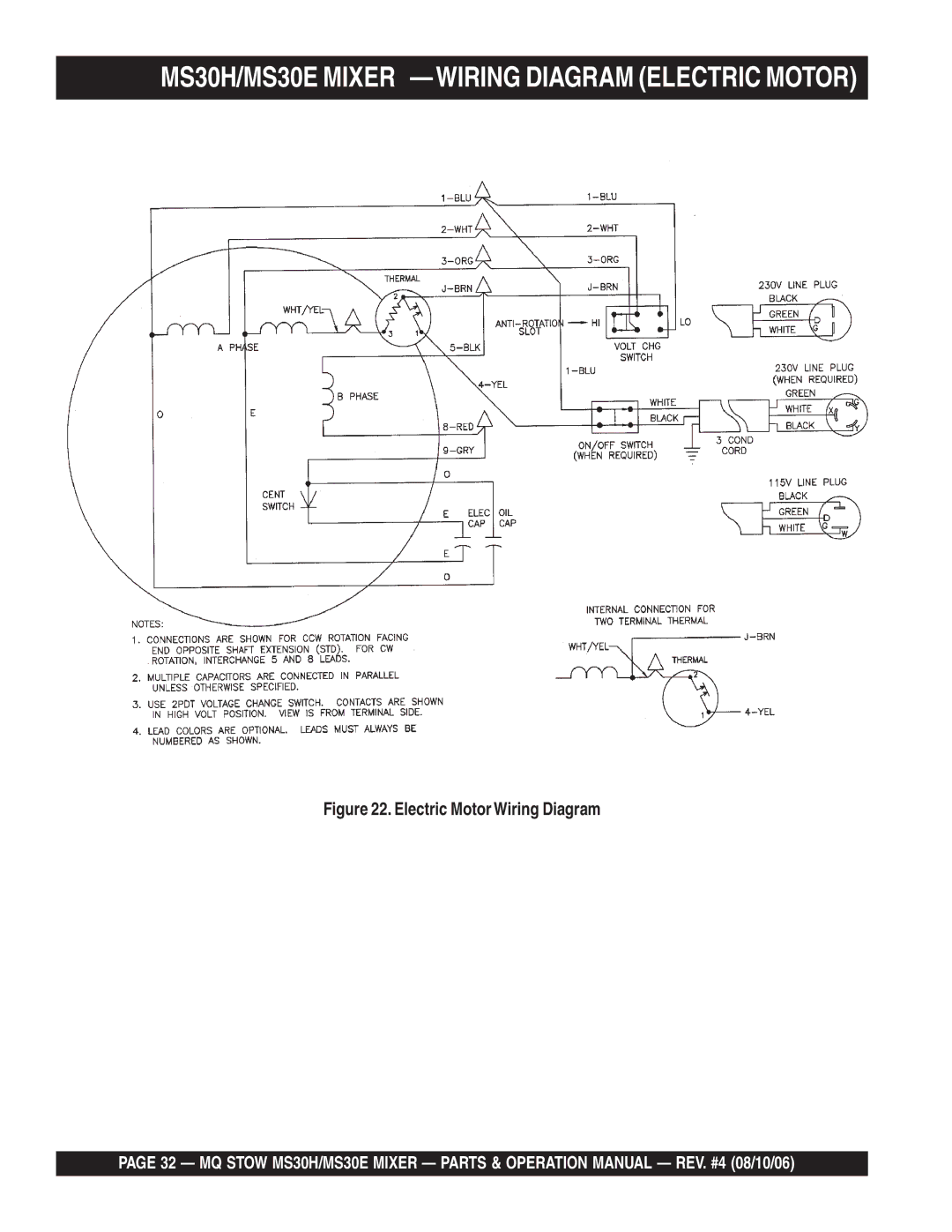 Sonic Alert manual MS30H/MS30E Mixer -WIRING Diagram Electric Motor 