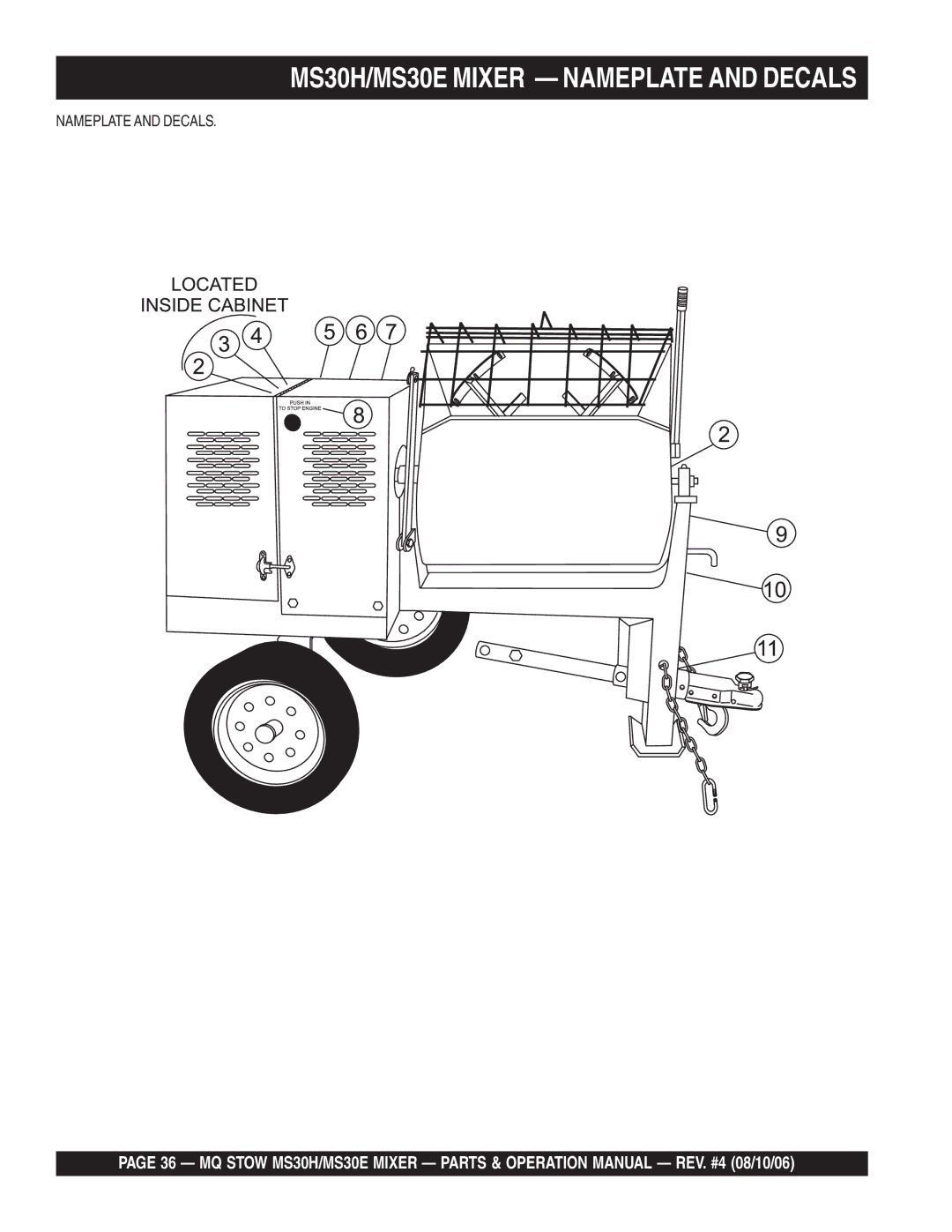 Sonic Alert manual MS30H/MS30E Mixer Nameplate and Decals 