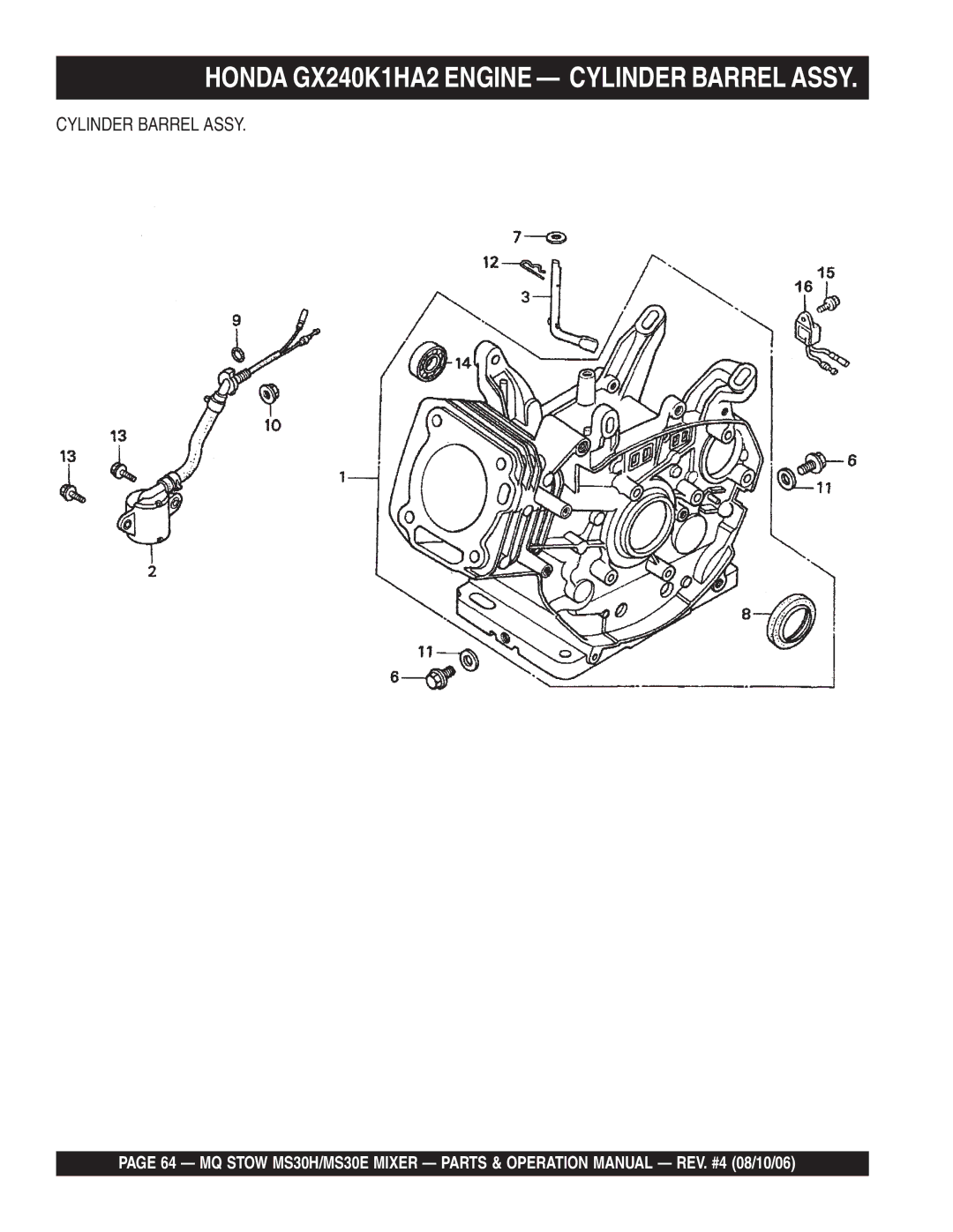 Sonic Alert MS30E, MS30H manual Cylinder Barrel Assy 