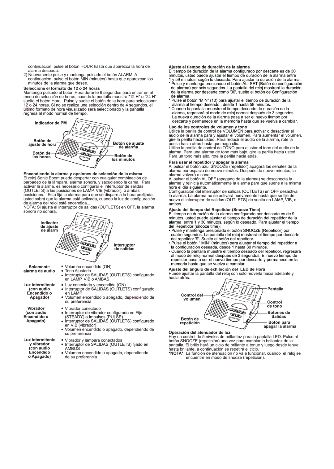 Sonic Alert SB1000-V3 manual 