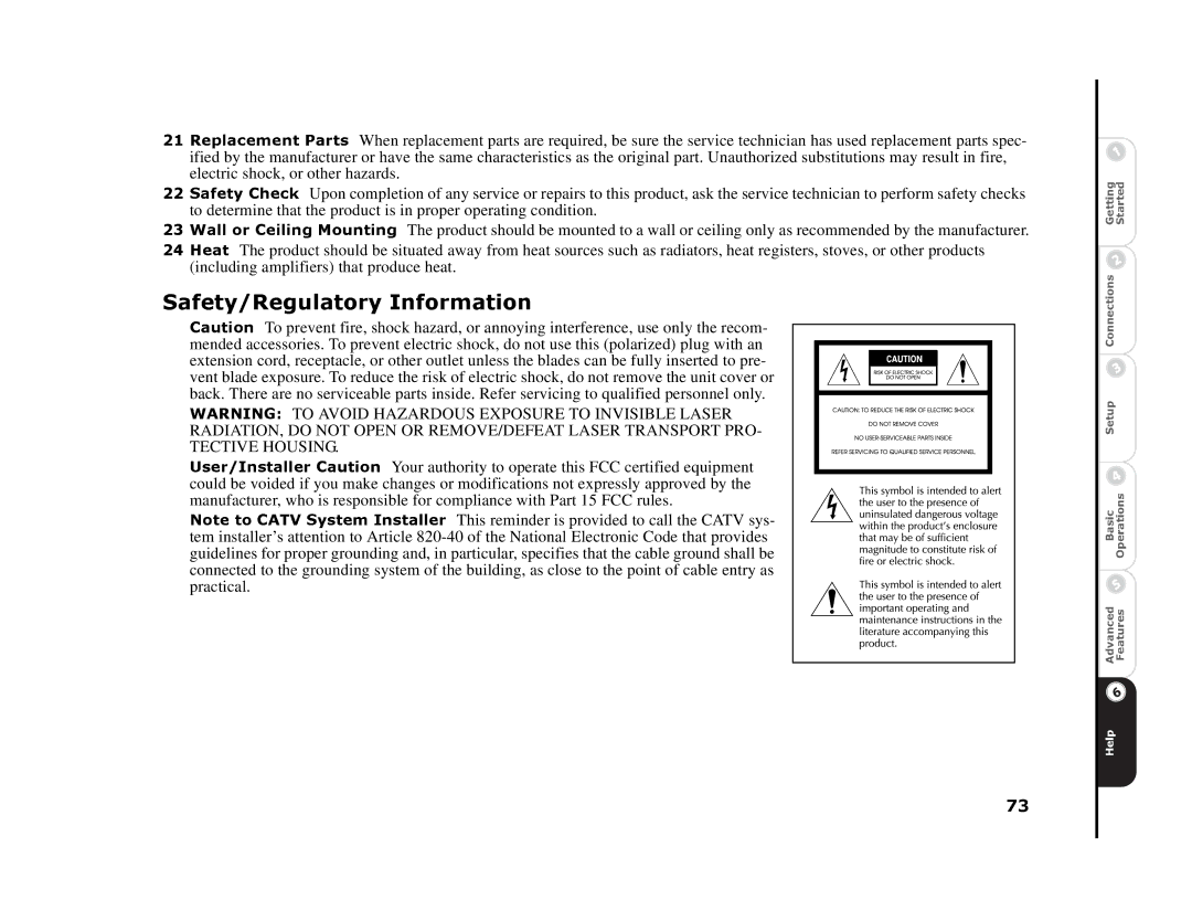 Sonic Blue 4500 manual User/InstallerCaution 