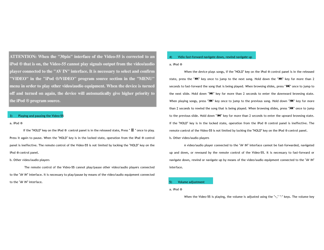 Sonic Impact Technologies Video-55 specifications 