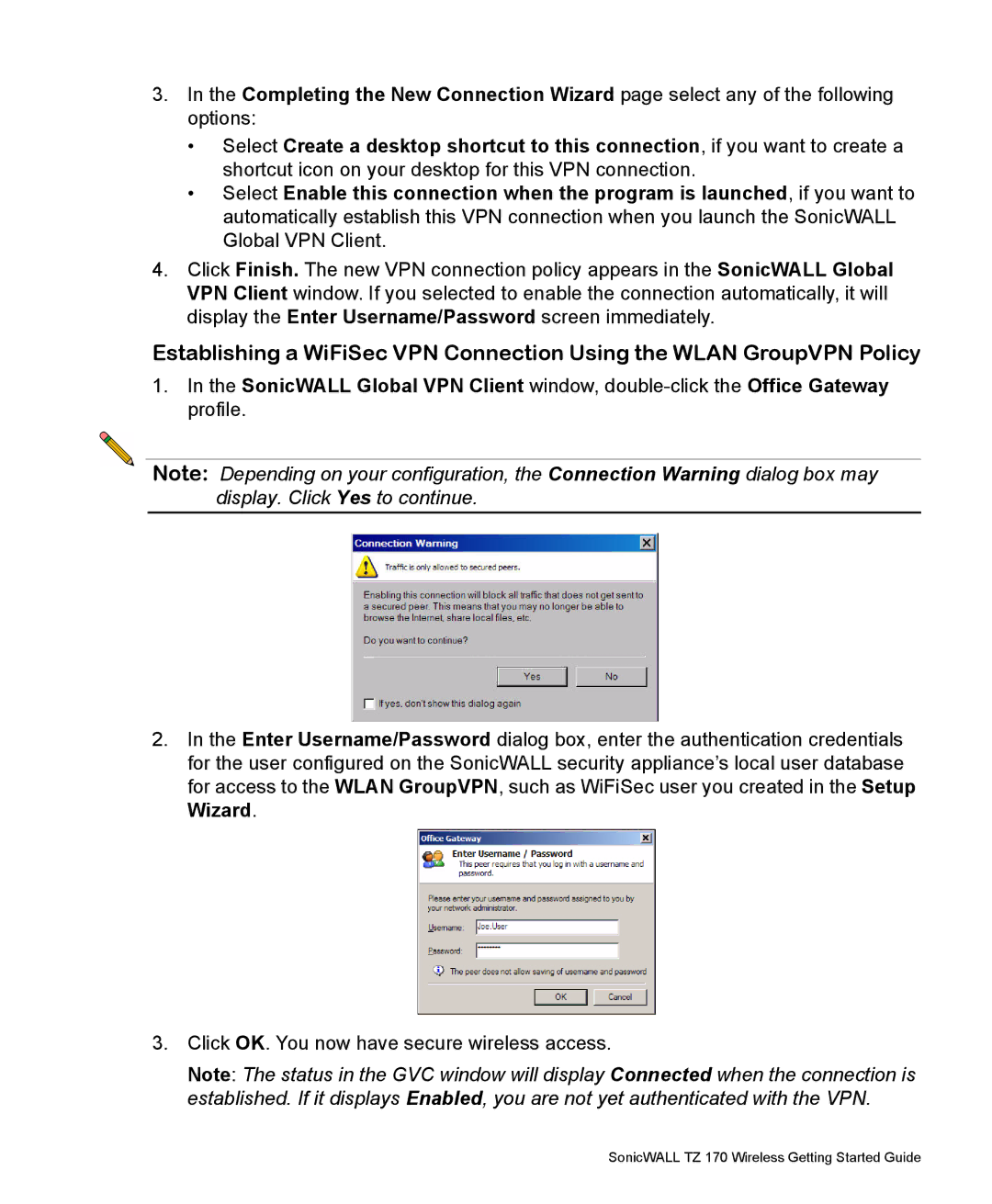 SonicWALL manual SonicWALL TZ 170 Wireless Getting Started Guide 