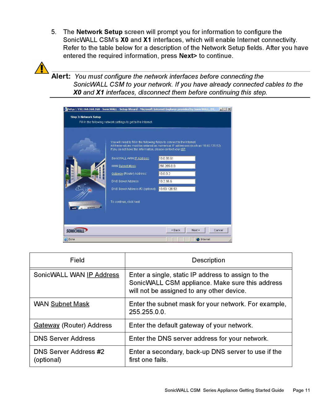 SonicWALL 2200 manual SonicWALL CSM Series Appliance Getting Started Guide 