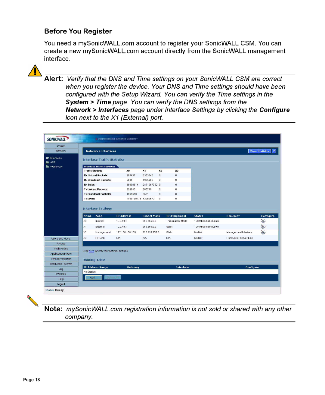 SonicWALL 2200 manual Before You Register 