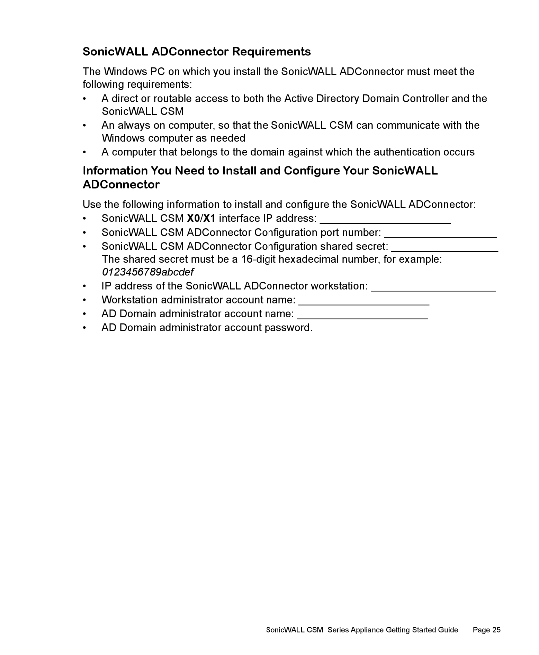 SonicWALL 2200 manual SonicWALL ADConnector Requirements 