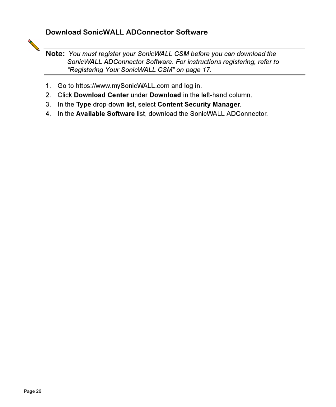 SonicWALL 2200 manual Download SonicWALL ADConnector Software 