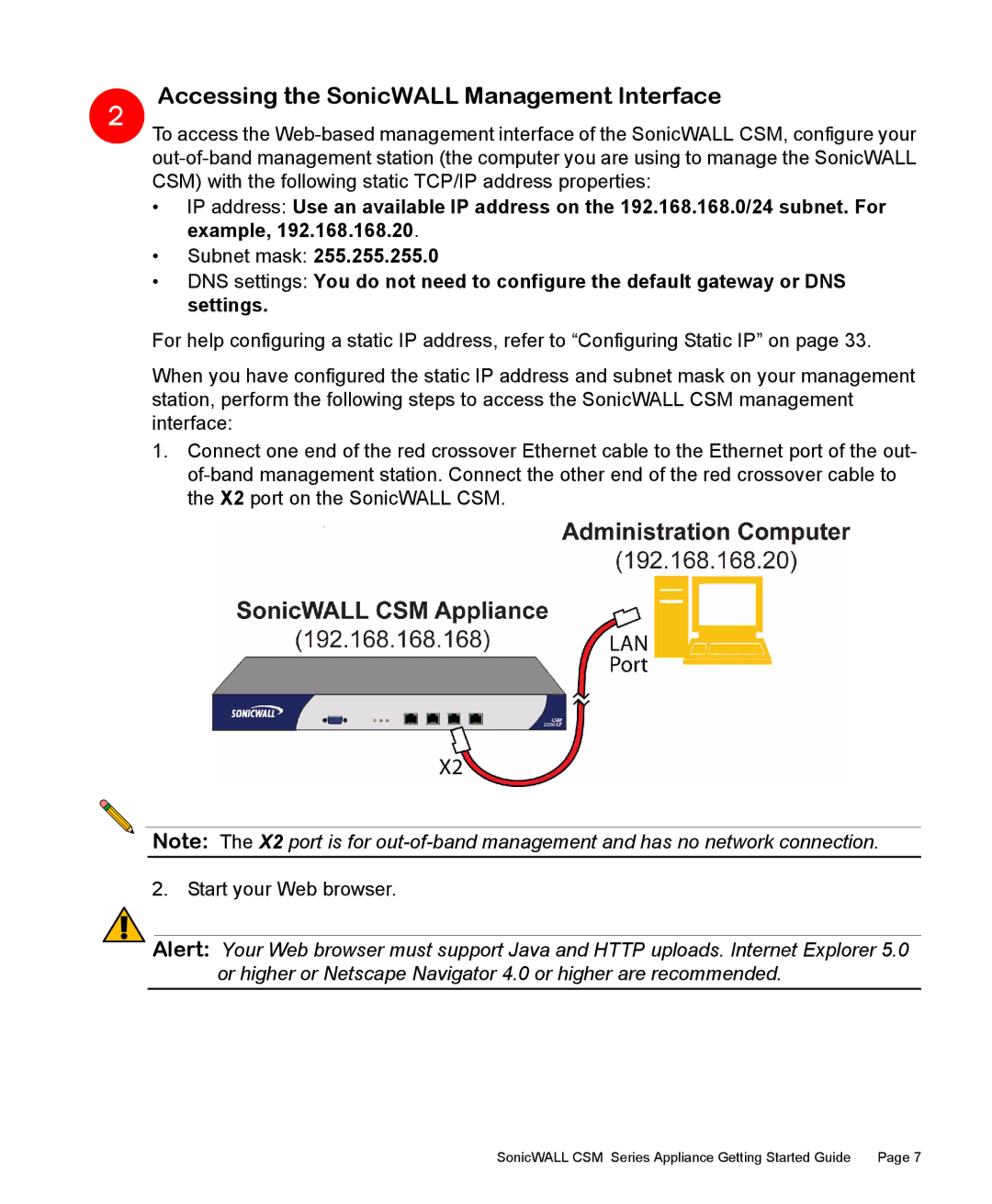 SonicWALL 2200 manual Accessing the SonicWALL Management Interface 