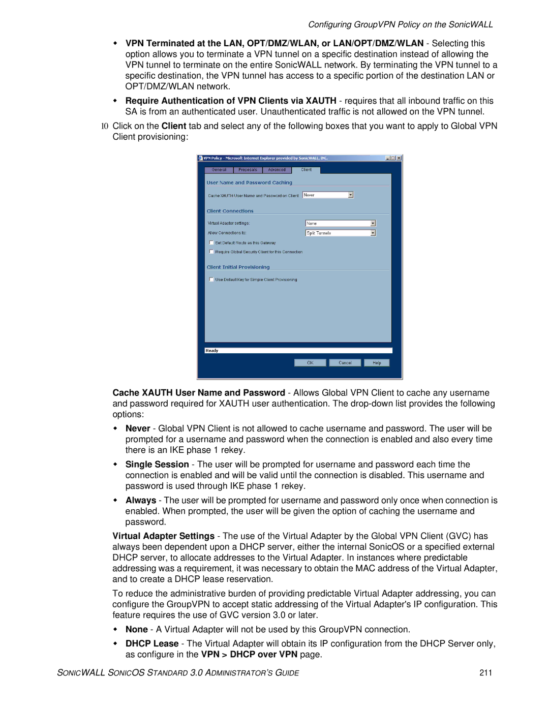 SonicWALL 3 manual 211 