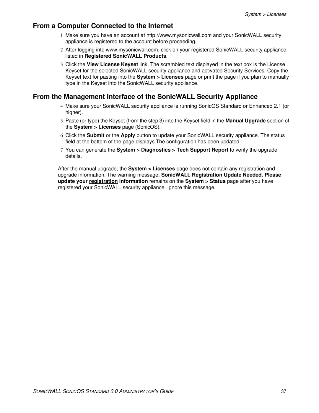 SonicWALL 3 manual From a Computer Connected to the Internet 