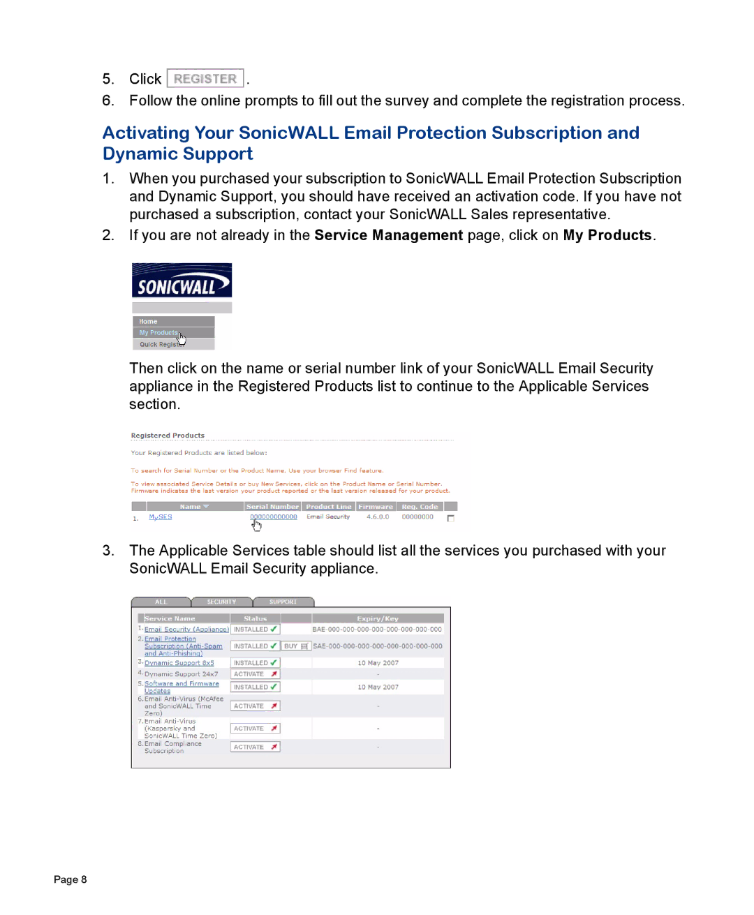 SonicWALL 300 manual 