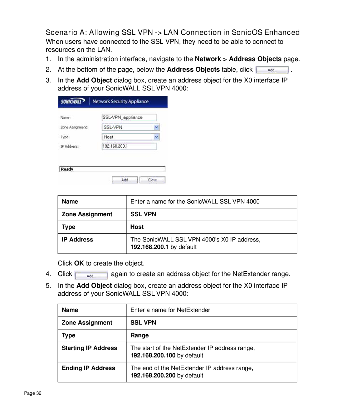 SonicWALL 4000 manual Ssl Vpn 