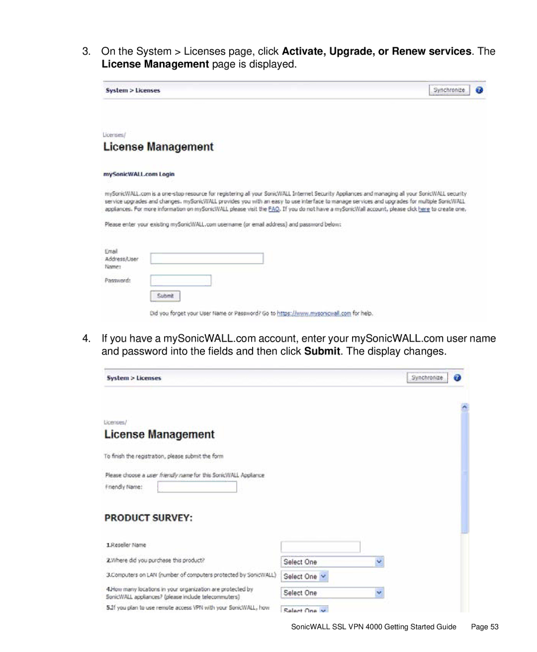 SonicWALL manual SonicWALL SSL VPN 4000 Getting Started Guide 