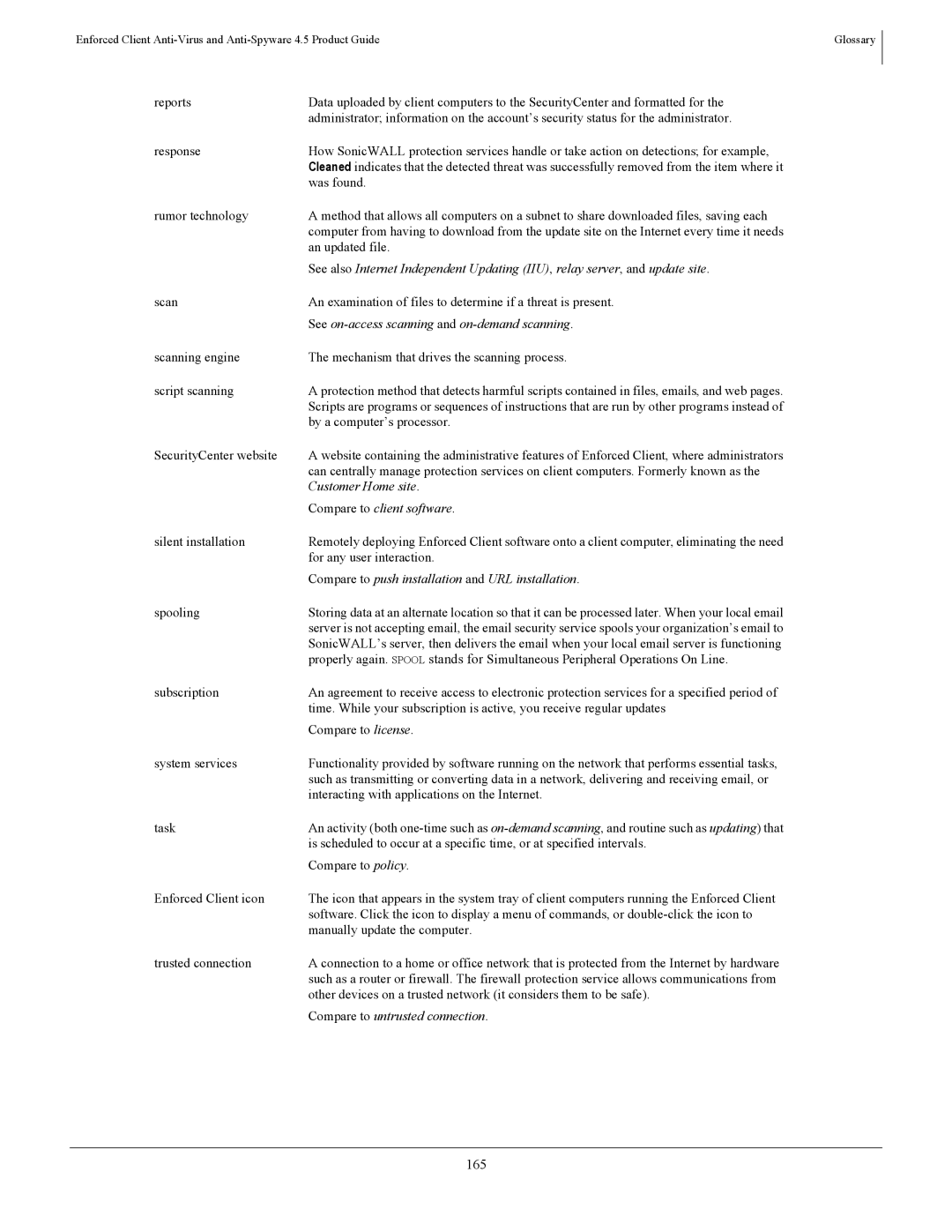 SonicWALL 4.5 manual 165 