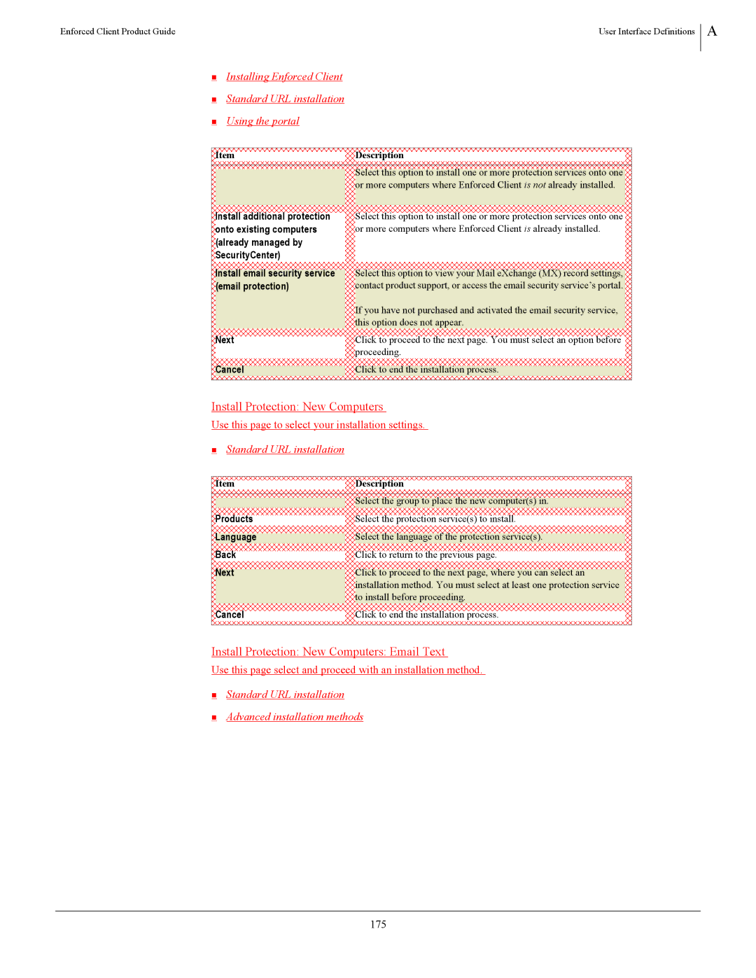 SonicWALL 4.5 manual Install Protection New Computers Email Text, 175 