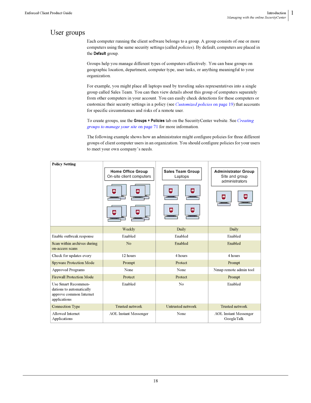 SonicWALL 4.5 manual User groups, Policy Setting 