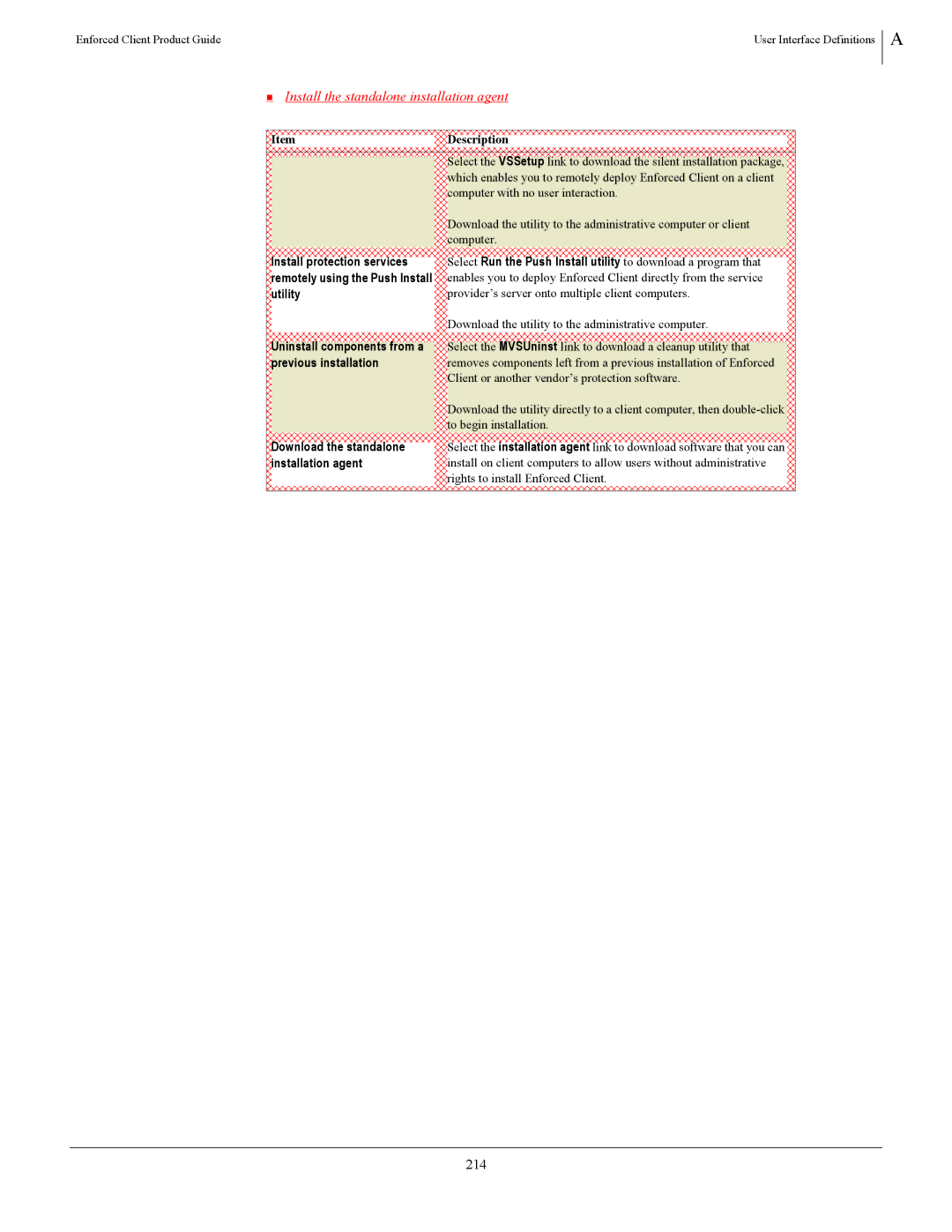 SonicWALL 4.5 manual 214, Uninstall components from a, Previous installation, Download the standalone 