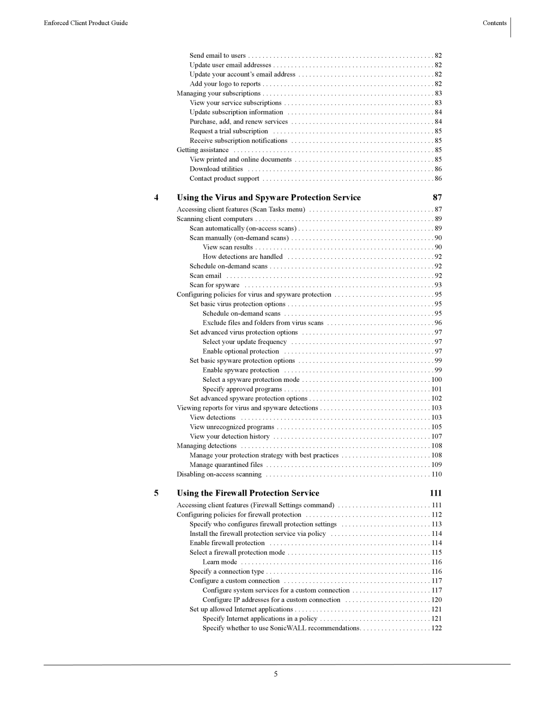 SonicWALL 4.5 manual View printed and online documents Download utilities, Scan for spyware, Specify approved programs 