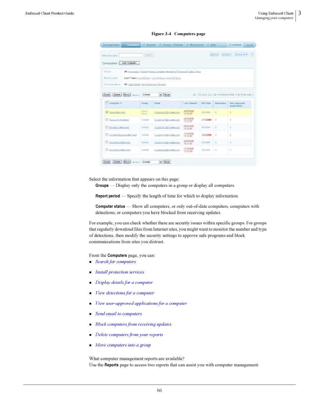 SonicWALL 4.5 manual Computers 