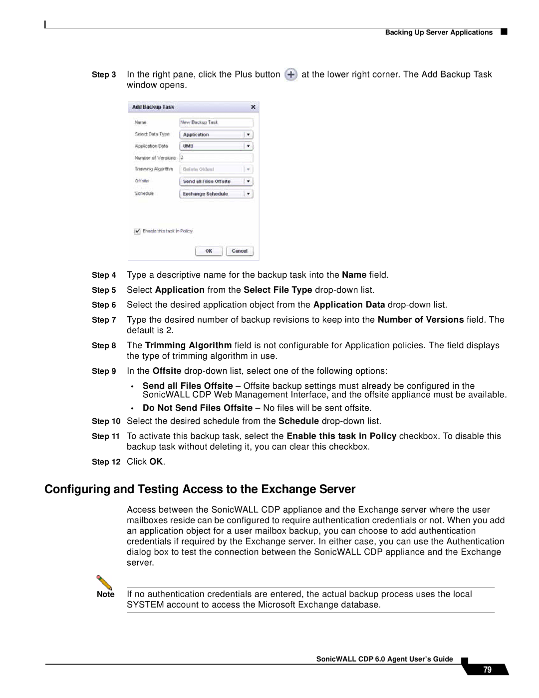 SonicWALL 6 manual Configuring and Testing Access to the Exchange Server 