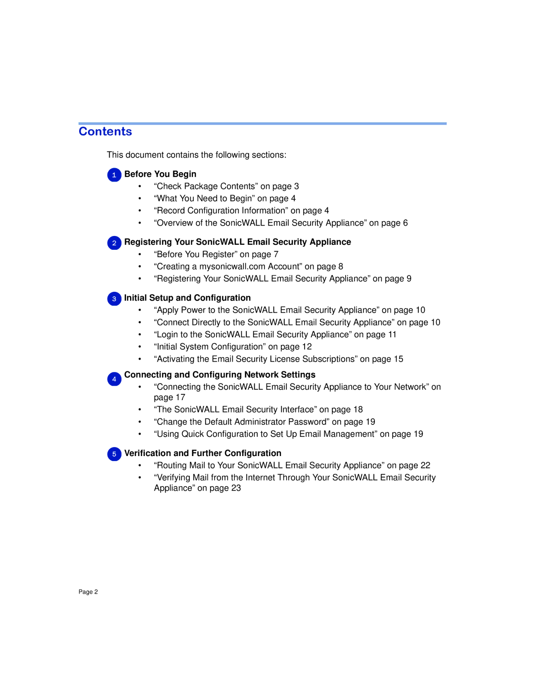 SonicWALL 8000 manual Contents 