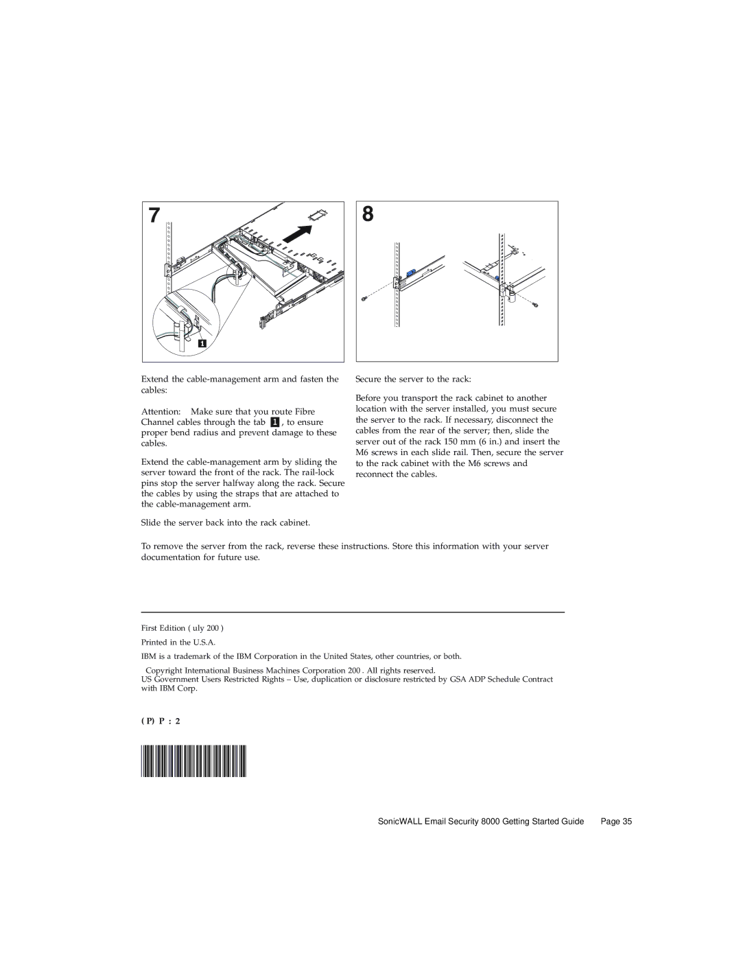 SonicWALL 8000 manual 1P P/N 25K9195 