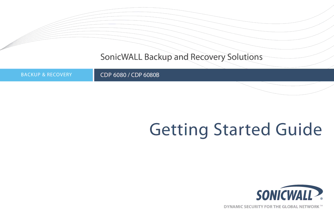 SonicWALL CDP 6080B manual Getting Started Guide 