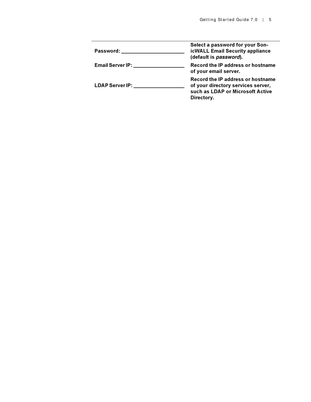 SonicWALL Email Security 7.0 8000 manual Select a password for your Son 