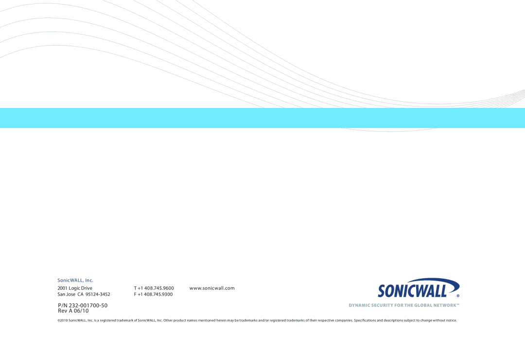 SonicWALL es4300 manual Rev a 06/10 