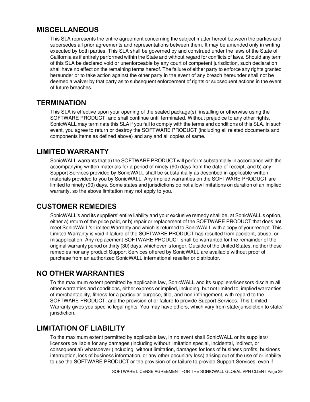 SonicWALL none manual Miscellaneous 