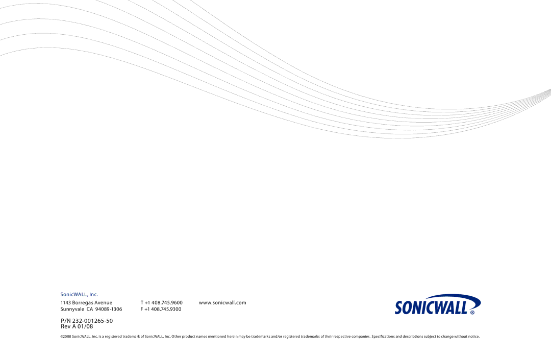 SonicWALL 4500, NSA 5000, 3500 manual Rev a 01/08 