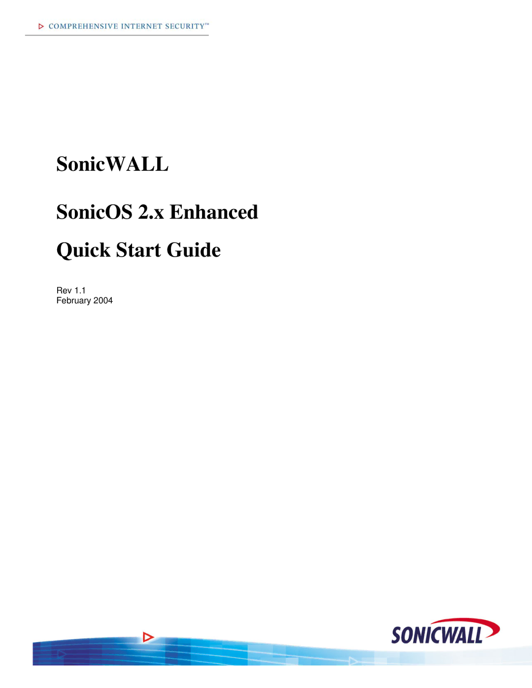 SonicWALL quick start SonicWALL SonicOS 2.x Enhanced Quick Start Guide 