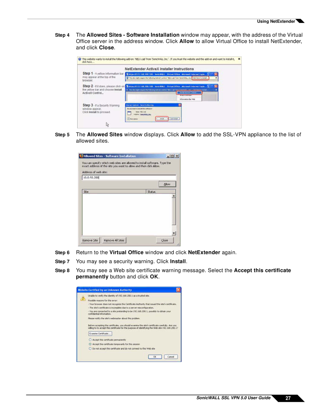 SonicWALL manual SonicWALL SSL VPN 5.0 User Guide 