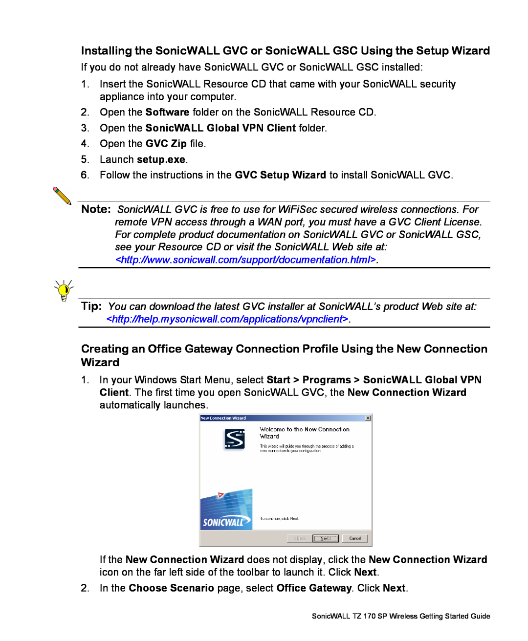 SonicWALL TZ 170 SP manual Open the SonicWALL Global VPN Client folder 