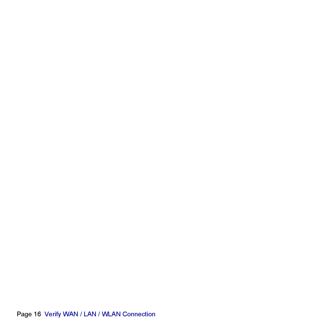 SonicWALL TZ 180 manual Page 16 Verify WAN / LAN / WLAN Connection 