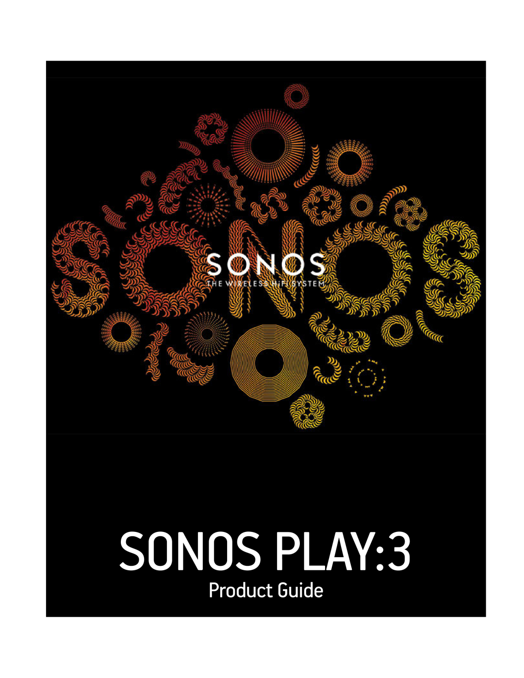 Sonos PLAY3US1BLK manual Sonos Play, Product Guide 