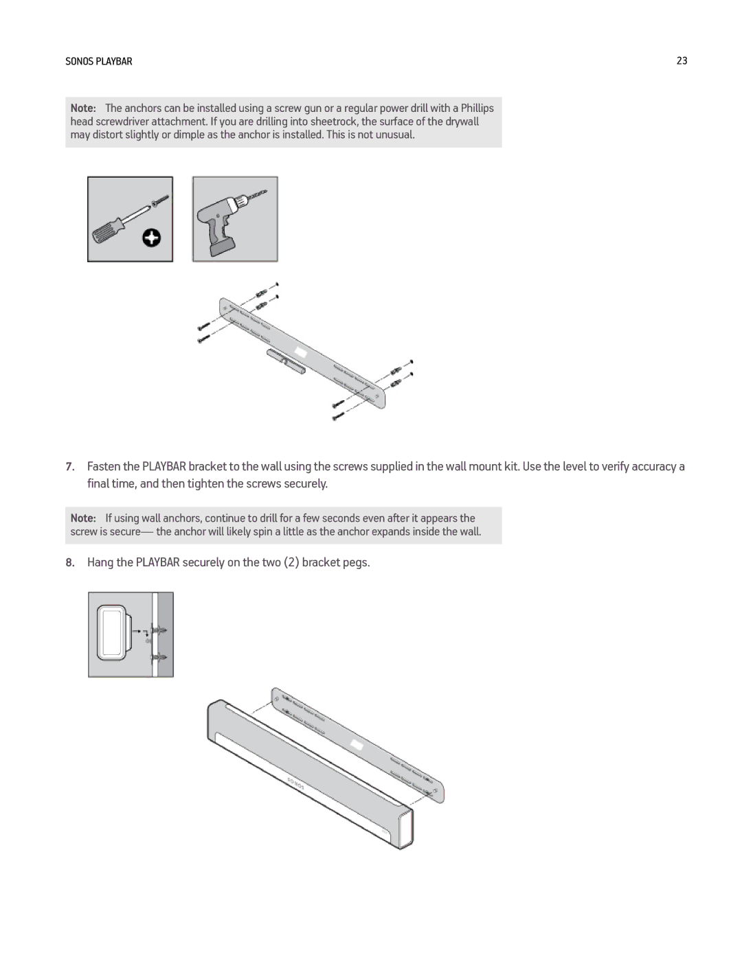 Sonos PLAYBAR manual Sonos Playbar 