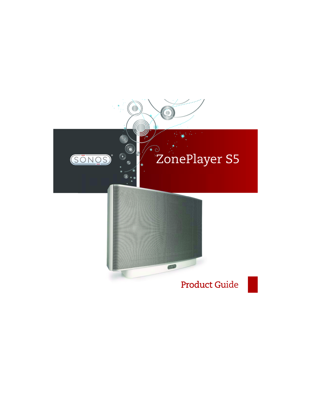 Sonos manual ZonePlayer S5, Product Guide 
