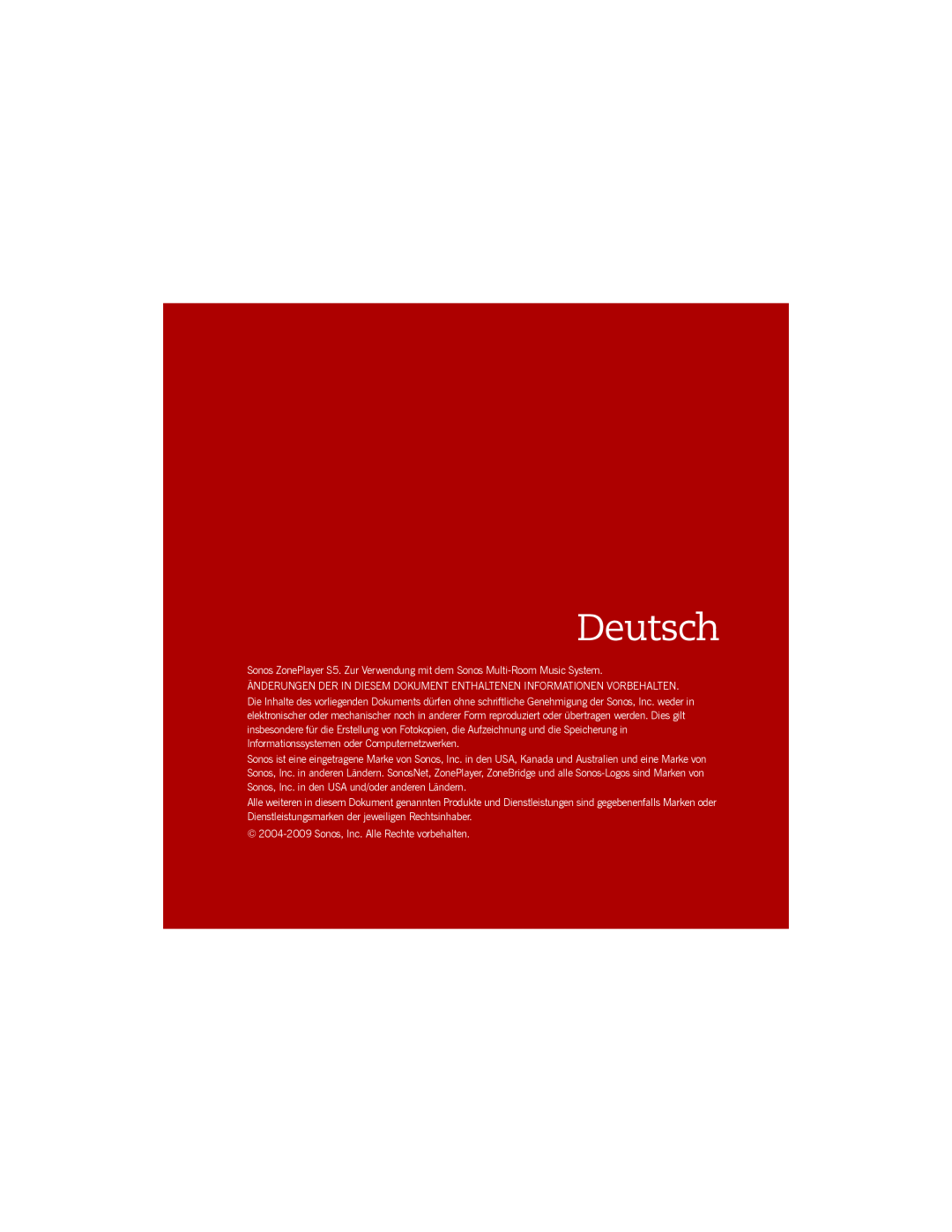 Sonos S5 manual Deutsch 