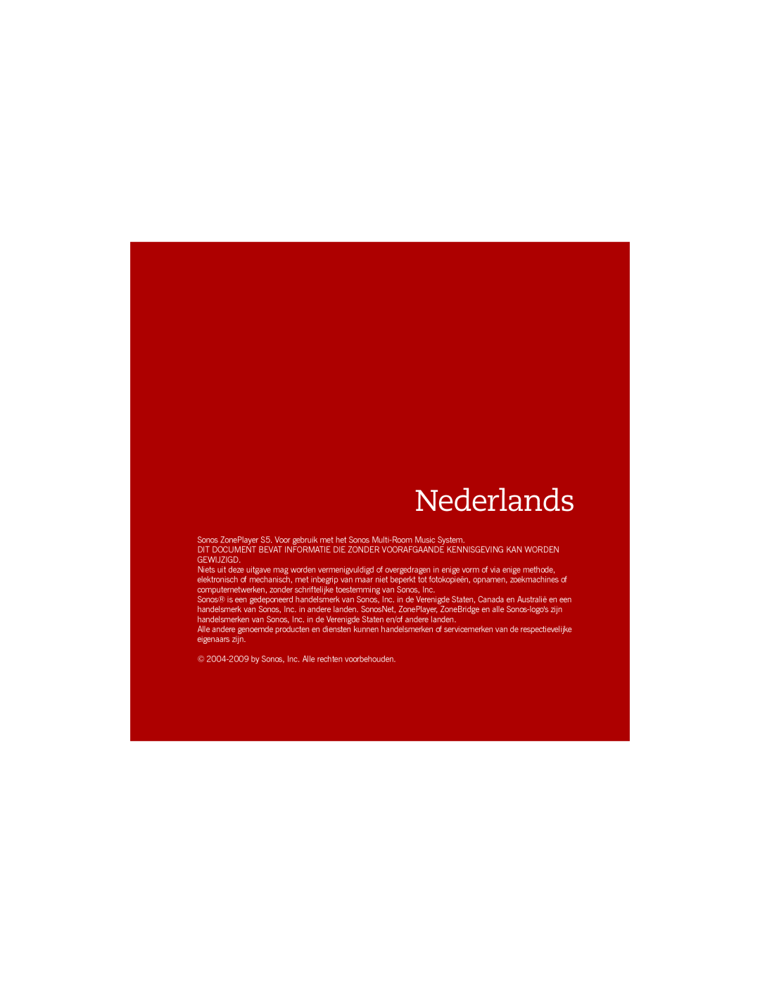 Sonos S5 manual Nederlands 