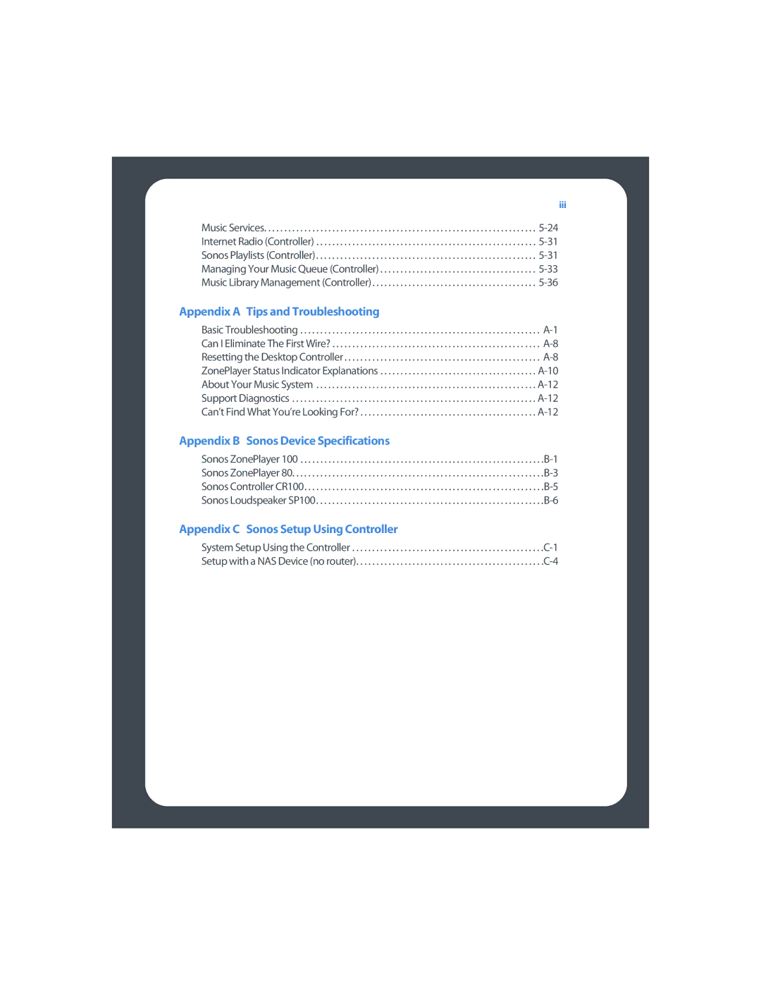 Sonos ZP80F manual Appendix a Tips and Troubleshooting 