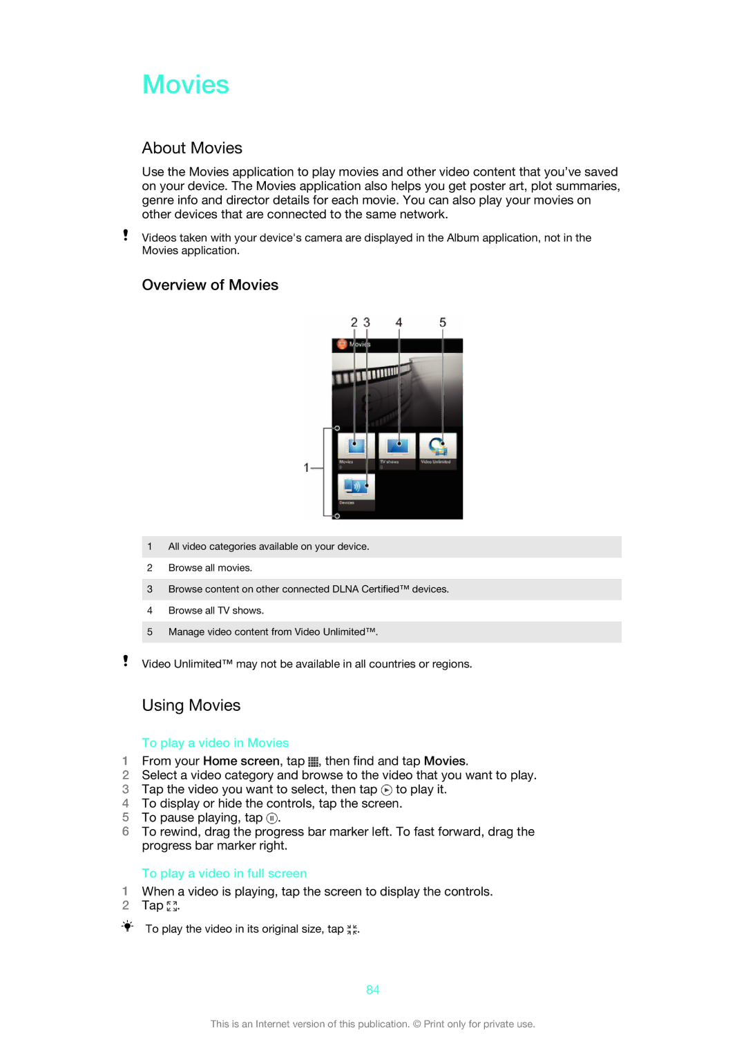 Sony 1266-1565 manual About Movies, Using Movies, Overview of Movies 