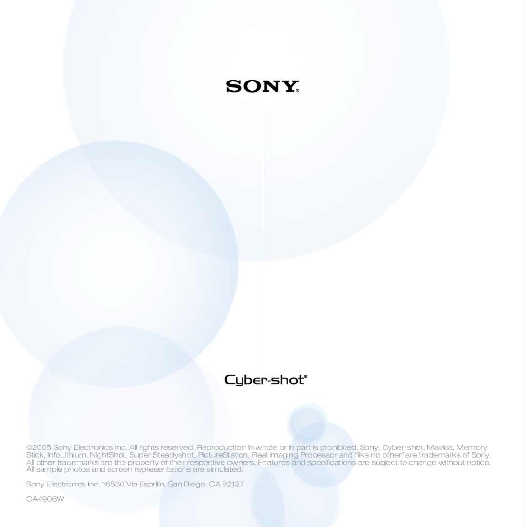 Sony 2005 manual 