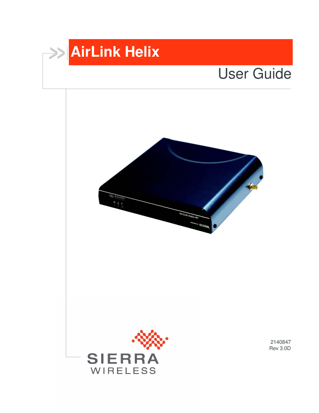 Sony 2140847 manual AirLink Helix 