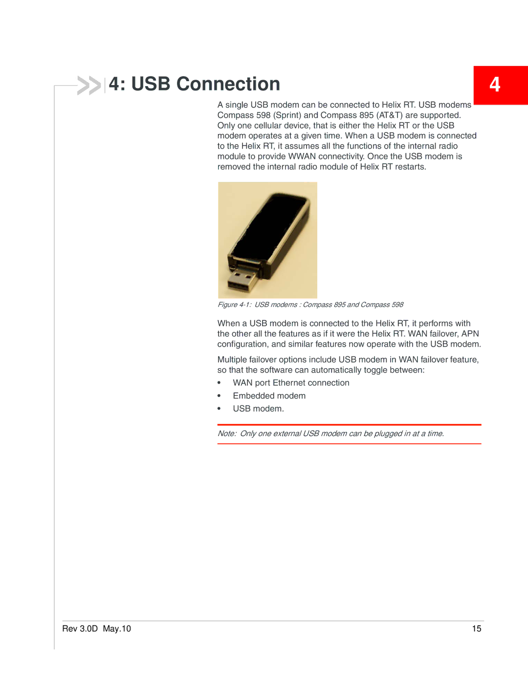 Sony 2140847 manual USB Connection, USB modems Compass 895 and Compass 