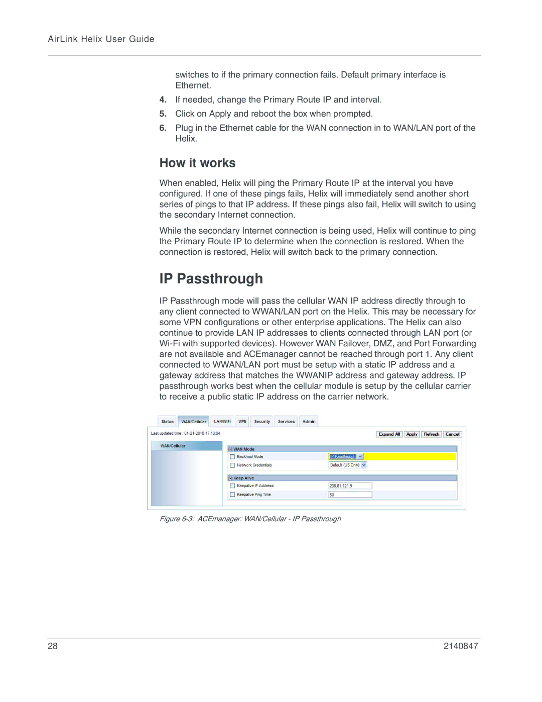 Sony 2140847 manual IP Passthrough, How it works 