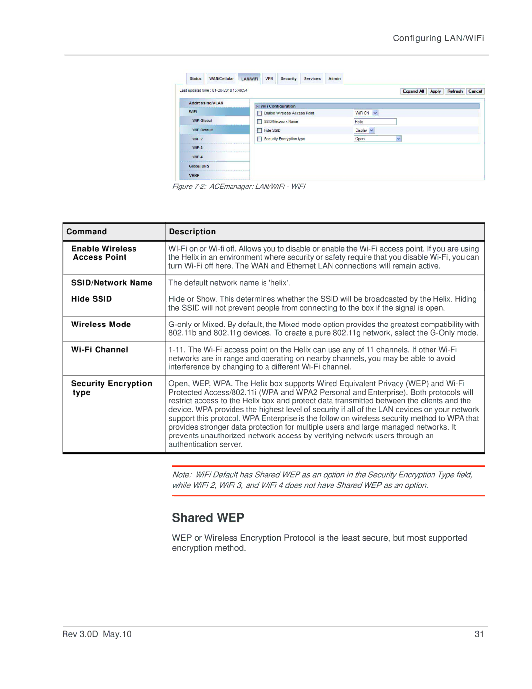 Sony 2140847 manual Shared WEP 